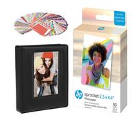 Paquete inicial de papel fotogrfico adhesivo HP Sprocket 2,3 x 3,4 Premium Zink (50 hojas)