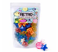 Paquete jumbo de perlas de baño retro, 30 perlas de baño surtidas, varias formas y aromas. Animales, corazones, estrellas, perlas. Ideal para rellenar calcetines, regalo peculiar, amigo secreto