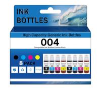Paquete múltiple de botellas de tinta de alta capacidad 004 para recarga compatibles con las impresoras Epson de las series L1118 L1119 L1218 L1258 L1259 L3106 L3108 L3109 L311(Size:2Set,Color:4Color)