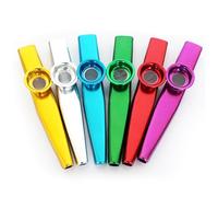 Paquete múltiple Kazoo de 6 piezas, metal Kazoo, instrumentos musicales de aleación de aluminio, juegos de Kazoo, instrumentos musicales kazoo para guitarra, violín, piano acompañamiento instrumental