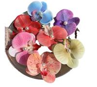 Paquete multiusos de 9 elegantes pinzas para el pelo de orquídeas para mujeres y niñas, accesorios para el cabello de tela resistente