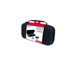 Paquete Nacon de 3 elementos Negro para Switch 2 | 1 funda rígida | 1 protector de pantalla | Caja de almacenamiento para juegos