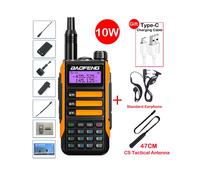 (Paquete naranja de 5) Walkie-talkie UV-16 Max IP68 resistente al agua, banda dual, radio CB de alto