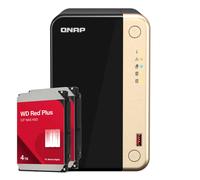 Paquete NAS QNAP TS-264-8G 8TB WD Red Plus NAS incl. 2 discos duros SATA de 3,5 pulgadas WD Red Plus de 4 TB