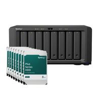 Paquete NAS Synology DS1825+ 64TB Plus HDD NAS incl. 8 discos duros SATA de 3,5 pulgadas Synology Plus de 8 TB