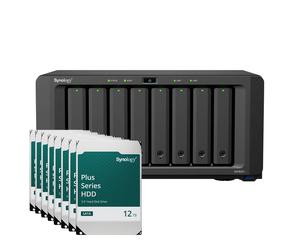 Paquete NAS Synology DS1825+ 96TB Plus HDD NAS incl. 8 discos duros SATA de 3,5 pulgadas Synology Plus de 12 TB
