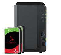 Paquete NAS Synology DS223 de 16 TB Seagate IronWolf NAS incl. 2 discos duros SATA de 3,5 pulgadas IronWolf de 8 TB de Seagate