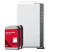 Paquete NAS Synology DS223j 8 TB WD Red Plus NAS incl. 2 discos duros SATA de 3,5 pulgadas WD Red Plus de 4 TB