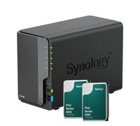 Paquete NAS Synology DS224+ de 2 GB con 2 unidades Synology 4TB HAT3300, sin ensamblar, Negro