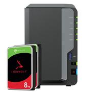 Paquete NAS Synology DS224+ IronWolf de 16 TB NAS incl. 2 discos duros SATA de 3,5 pulgadas IronWolf de 8 TB