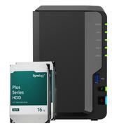 Paquete NAS Synology DS225+ 32TB Plus HDD NAS incl. 2 discos duros SATA de 3,5 pulgadas Synology Plus de 16 TB