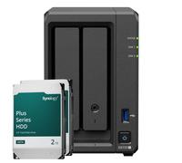 Paquete NAS Synology DS725+ 4TB Plus HDD NAS incl. 2 discos duros SATA de 3,5 pulgadas Synology Plus de 2 TB