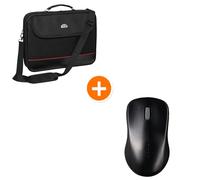 Paquete Pedea bolsa Trendline 17.3" + Rapoo ratón "1620" Maletín para portátil de hasta 17,3", ratón inalámbrico con conexión de 2,4 GHz