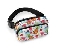 Paquete pequeño con Estampado Completo para Hombre, riñonera portátil, riñonera para decoración de Vestidos de Moda con Correa Ajustable Compatible con sandías de pinos de Acuarela