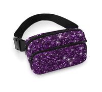 Paquete pequeño con estampado completo para mujer, riñonera portátil, riñonera para decoración de vestidos de moda con correa ajustable compatible con un hermoso patrón de destellos brillantes de colo