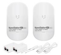 Paquete preconfigurado de 2 Ubiquiti airMAX NanoStation 5AC LOCO - Kit de 2 unidades 100% configurado como puente inalámbrico de red para comunicaciones inalámbricas de larga distancia, Plug & Play.