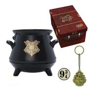 Paquete premium de Taza 3D + llavero 3D + pin de la maleta de Hogwarts - Harry P