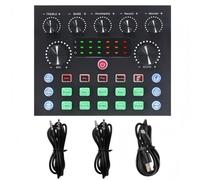 Paquete Profesional De Interfaz De Audio Y Mezclador Dj, Kit De Transmisión Por Bluetooth Para Podcast, Grabación En Pc Y Producción En Vivo En Youtube