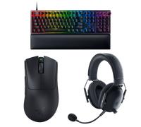 Paquete Razer E-Sports 3 en 1 - compuesto por Razer Huntsman V2 (interruptores morados), Blackshark V2 Pro (2023) y Deathadder V3 Pro
