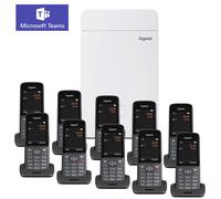 Paquete teléfono Gigaset estación base N870 + 10 terminales premium SL800H pro