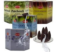 Paquete variado de conos de incienso de reflujo para fuente de humo insent Haze Falls Inscent cascada aromática y Mat Bundle # 5