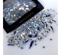 Paquete variado de diamantes de imitación de cristal de agua para decoración de uñas añade un toque de elegancia a tus uñas