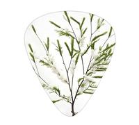 Paquete variado de púas de guitarra, 3 opciones de grosor, ideal para guitarras eléctricas y acústicas, ramita blanca natural verde (1)