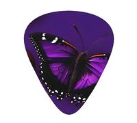 Paquete variado de púas de guitarra, 3 opciones de grosor, ideal para guitarras eléctricas y acústicas, una mariposa de ciruela morada