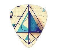 Paquete variado de púas de guitarra, bordes lisos, patrones duraderos y claros, 3 opciones de grosor, matemáticas, geometría, cálculo geek