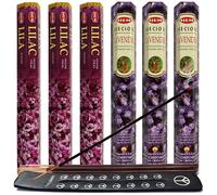 Paquete variado de varillas de incienso de color lila y lavanda con soporte de Hem Trumiri Insense Insence