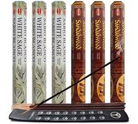 Paquete variado de varillas de incienso de salvia blanca y s ndalo con soporte de Hem Trumiri Insense Insence