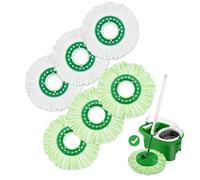 Paquetes de 6 cabezales de repuesto compatibles con la fregona giratoria Libman Tornado, cabezal de repuesto de microfibra para sistema de fregona Libman Tornado Spin Mop accesorios