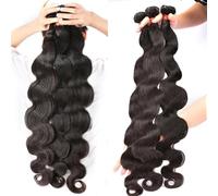 Paquetes de Cabello 1 paquete de extensiones de cabello humano ondulado con agua de cabello brasileño for mujeres Extensiones de Cabello(40inches)