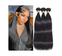 Paquetes de Cabello Extensiones de cabello humano liso, color natural, de 10 a 32 pulgadas, extensiones de cabello Remy brasileño Extensiones de Cabello(26 28 30 32)