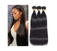 Paquetes de Cabello Extensiones de cabello humano liso de 18 a 40 pulgadas, tejido Remy brasileño. Extensiones de Cabello(26 28 30 32)