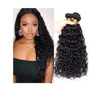 Paquetes de cabello humano Extensiones con ondas al agua extensiones de cabello humano brasileño, 3/4 Uds., extensiones onduladas de cabello Remy de 12-40 pulgadas for mujeres negras Extensiones de ca