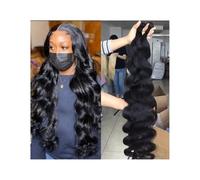 Paquetes de cabello humano, Extensiones de cabello humano brasileño ondulado, 8 a 32 pulgadas, doble trama, Remy(24inch)