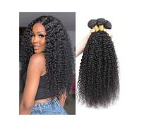 Paquetes de cabello humano Extensiones de cabello humano rizado mongol, 1/3/4 piezas, estilo Jerry Curl, Remy Paquetes de tejido de cabello(26 28 30)