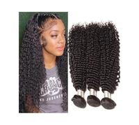 Paquetes de cabello humano Extensiones de cabello humano rizado, paquetes de 1, 3 y 4 unidades, tejido de cabello Remy brasileño. Paquetes de tejido de cabello(26 28 30)