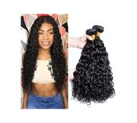 Paquetes de cabello humano, Extensiones de cabello humano virgen Remy con ondas al agua, 8 a 36 pulgadas, paquetes húmedos y ondulados(28inches)