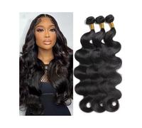 Paquetes de cabello humano ondulado de 1/3/4 piezas, de 10 a 40 pulgadas de largo, paquetes de cabello Remy peruano negro natural, paquetes de cabello crudo(38inches)