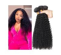 Paquetes de cabello humano, Paquetes de cabello afro rizado, 1 unidad, virgen, y humano(18inch 1pc)
