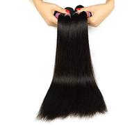 Paquetes de cabello humano real negro natural de onda recta GJBXP 12 pulgadas