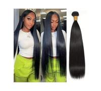 Paquetes de Cabello Mechones de cabello humano liso de 10 a 30 pulgadas, color natural, tejido de cabello Remy brasileño, 1, 3 o 4 mechones, doble trama Extensiones de Cabello(10inches 1pc)
