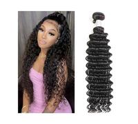 Paquetes de cabello Paquete de cabello ondulado profundo, paquete único de 8-40 pulgadas, paquete de tejido de cabello humano, extensiones de cabello Remy brasileño rizado ondulado Natural for mujeres