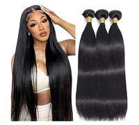 Paquetes de cabello Paquetes de cabello humano recto indio de color natural 12A Extensiones de cabello liso sin procesar 1/3/4 paquetes de cabello Extensiones de cabello corto(22inches)