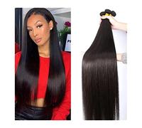 Paquetes de cabello Performas de cabello liso indio de 8-40 pulgadas sin procesar Virgin Human Hair Weave 1/3/4 PCS BUDING BUNDLES RECTOS Extensiones de cabello (Size : Remy Hair, Color : 14 14 14 1