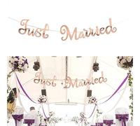 Paquetes de decoraciones de fiesta, guirnalda de papel vintage blanca con texto "Marry Me", banderines para fotos de boda, banderines para despedida de soltera, decoración de silla de fiesta (P04)