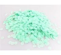 Paquetes de decoraciones para fiestas, 100 g/bolsa de 1 cm, mini círculos redondos de papel de seda, confeti, bodas, baby shower, fiesta de cumpleaños, decoración de mesa (MC19 verde menta)