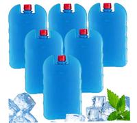 Paquetes de hielo para refrigerador, 6 unidades de 3, 5x2x5, 7 pulgadas, bloques de congelador reutilizables de larga duración, paquetes de hielo portátiles para mantener fresco para aire acondicio